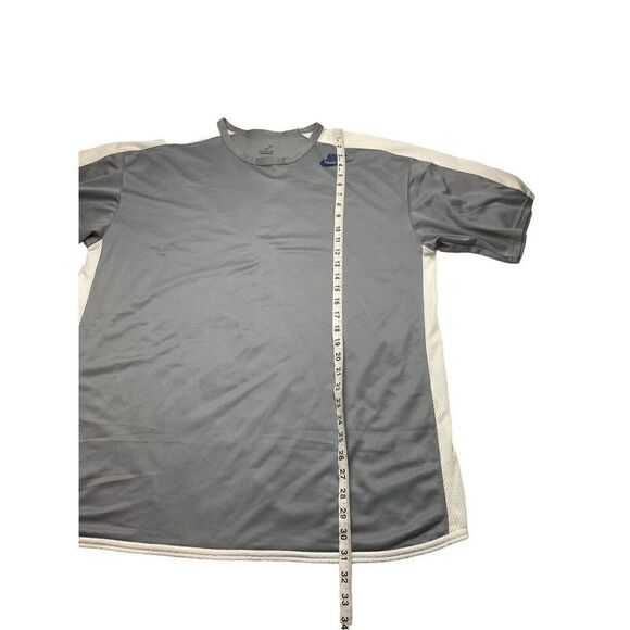 Nike Athletic ‎ Mesh Tee Shirt Mens XL Gray & White Pullover Short Sleeve - Picture 5 of 5
